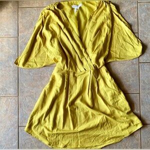 (EUC)  BCBGeneration Vibrant Yellow  Dress With Crisscross Detail at the Chest